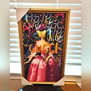 Gucci Canvas Lady with Butterfly Mask Fashion Wall Art Decor by Madeline…